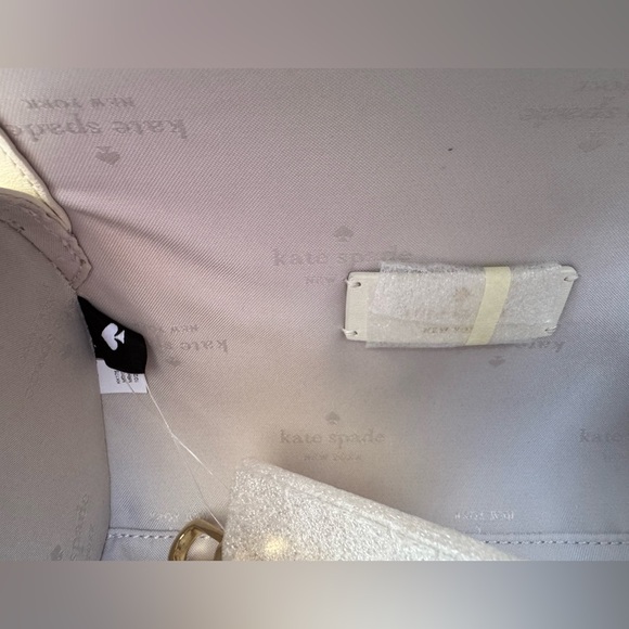 Kate Spade Quilted Leather Purse Maringue/Off White Heart to Heart Purse NWT - Picture 10 of 13